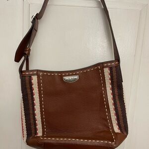 Brighton Brown Leather Bag with Cream Interior